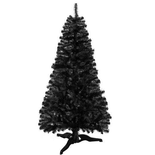 Choinka sztuczna 180 cm jodła czarna nowoczesna, ze stojakiem