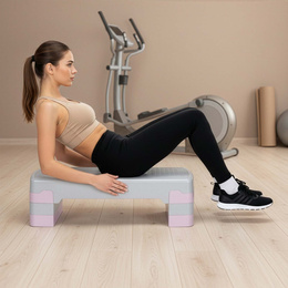 Step do ćwiczeń fitness 3-stopnie, schodek treningowy do aerobiku