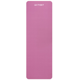 Mata do ćwiczeń 183x61 cm antypoślizgowa NBR do jogi, stretchingu z uchwytem różowa