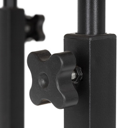 Stolik na kółkach regulowany 76-86 cm biurko mobilne pod laptopa ciemnobrązowe