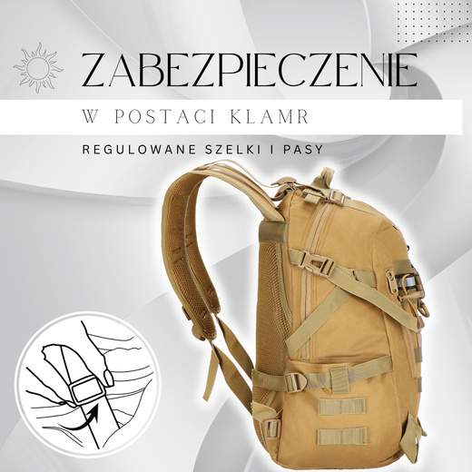 Plecak wojskowy, turystyczny na survival militarna zieleń