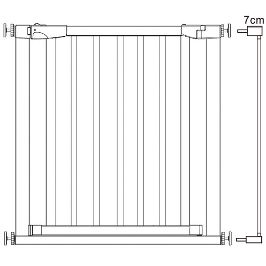 Bramka zabezpieczająca schody 75-89 cm bramka rozporowa brązowo-czarna
