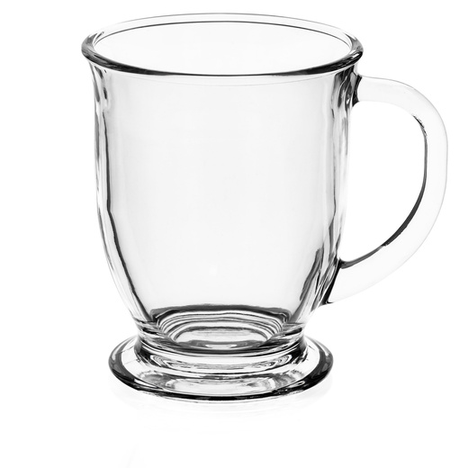 Szklanki do kawy latte mrożonej herbaty deserów 400 ml z uchem komplet 6 szt.