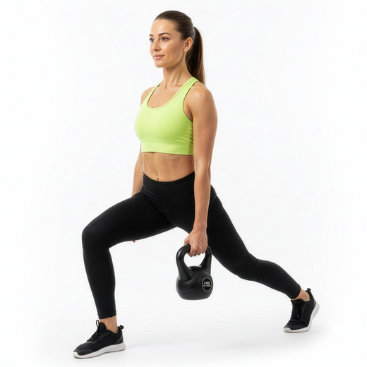 Kettlebelle 4 kg odważnik kulowy ABS hantla do ćwiczeń kula do treningu siłowego czarna