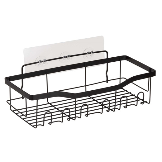 Półki łazienkowe, zestaw 5 szt. półka pod prysznic, wisząca, czarne