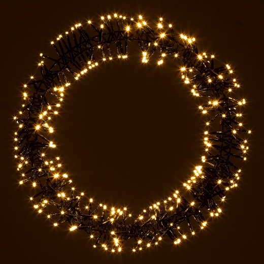 Wieniec świetlny 40 cm stroik świateczny na drzwi 300 LED ciepły biały