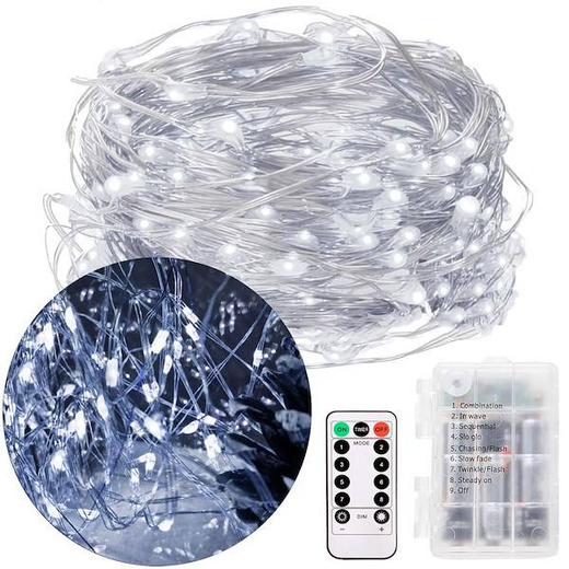 Lampki dekoracyjne 50 LED biały zimny 