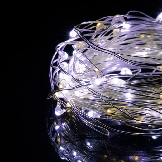 Lampki choinkowe 20 LED druciki mikro na baterie 