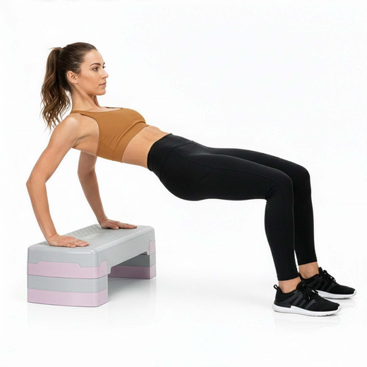 Step do ćwiczeń fitness 3-stopnie, schodek treningowy do aerobiku