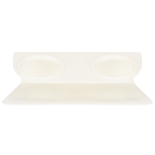 Podwójna miska dla psa i kota z podstawką antypoślizgowa przeźroczysta, czarna