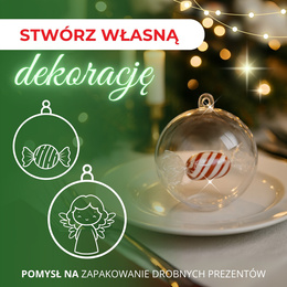 Bombka akrylowa 6cm kula plastikowa decoupage