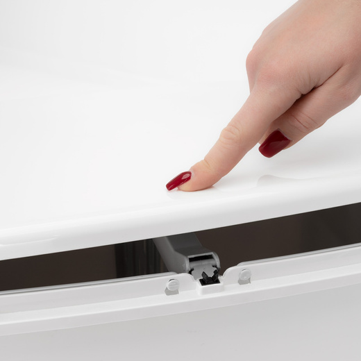 Kosz na śmieci, trzykomorowy 42 l do segregacji odpadów, na kółkach, biały