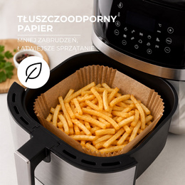 Wkłady papierowe do Airfryer 300 szt. tacki do frytkownicy beztłuszczowej 20x20 cm
