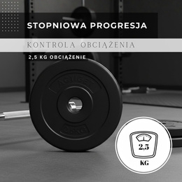 Obciążenie 2,5 kg talerz kompozytowy 31 mm krążek do sztangi hantli