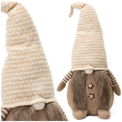 Skrzat 50 cm figurka dekoracyjna do świątecznego wystroju wnętrz, gnom, krasnal stojący