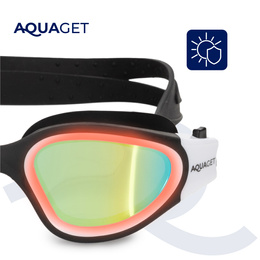 Okulary do pływania na basen Anti-fog zestaw zatyczki do nosa, uszu w etui