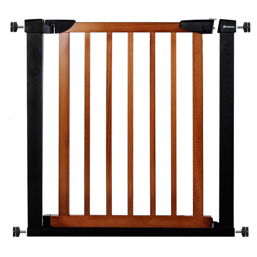 Bramka zabezpieczająca rozporowa 75-110 cm brązowo-czarna