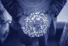 Lampki dekoracyjne 50 LED biały zimny 