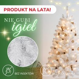 Choinka sztuczna 120 cm jodła biała nowoczesna jak żywa, ze stojakiem