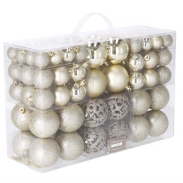 Bombki choinkowe 100 szt. ozdoby świąteczne zestaw złote