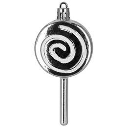 Bombki choinkowe 40 szt. ozdoby kule, lizaki, szyszki, laski cukrowe nietłukące srebrne