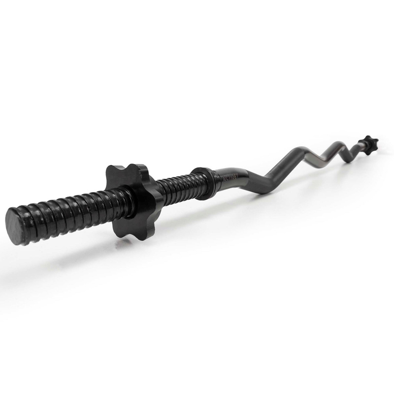 Gryf łamany olimpijski 120 cm sztanga ze stali, gwintowany, zaciski 25 mm