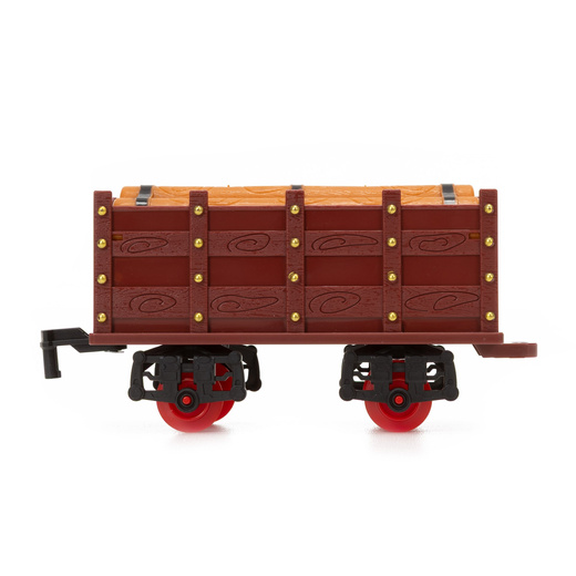 Pociąg z wagonami dla dzieci z mgiełką i dźwiękami, lokomotywa parowa z torami na baterie