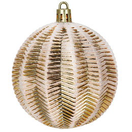 Bombki choinkowe 16 szt. ozdoby świąteczne zestaw 8cm biały, złoty