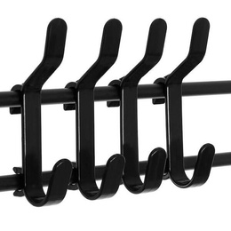 Wieszak na ubrania 150x80x25 cm metalowy stojak na buty loft czarny