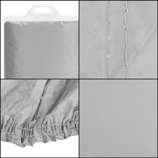 Pokrowiec na samochód 540x175x150cm wodoodporna plandeka na auto szara