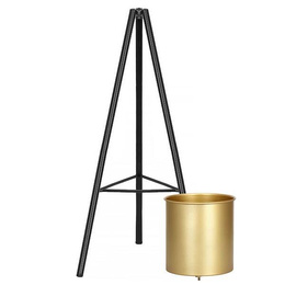 Stojący kwietnik 45 cm stojak z doniczką na kwiaty nowoczesny loft złoty