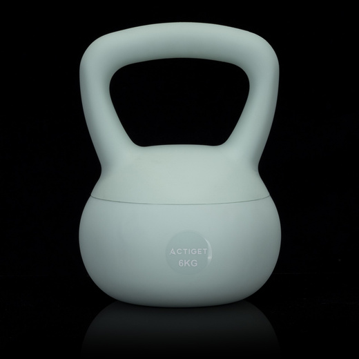 Kettlebell miękki 6 kg kula odważnik hantla ciężar do ćwiczeń fitness, turkusowy