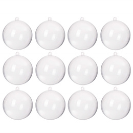 Bombki akrylowe 10cm kula plastikowa decoupage zestaw 12 szt.