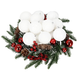 Bombki choinkowe 30 szt. biały 8cm zestaw choinkowy