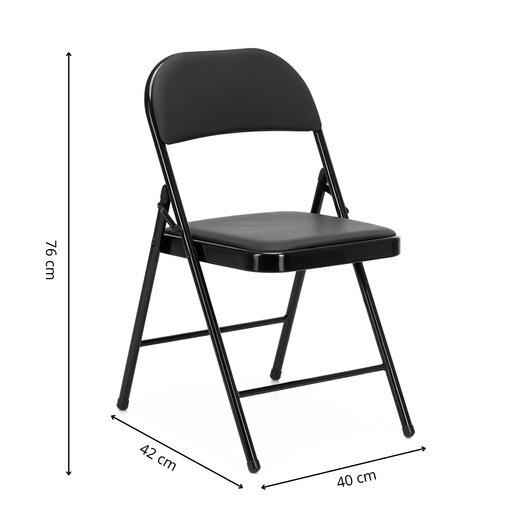 Krzesło cateringowe składane bankietowe, turystyczne do ogrodu czarne