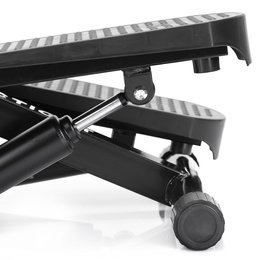 Stepper prosty do ćwiczeń z linkami i licznikiem, trening cardio, fitness czarny