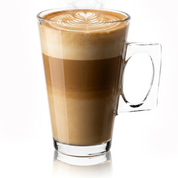 Szklanki do kawy latte mrożonej deserów 255 ml wysokie z uchem komplet 6 szt.
