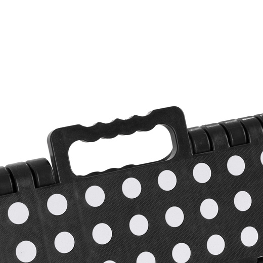 Stołek składany, schodek pomocniczy 150 kg podest antypoślizgowy, czarny