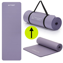 Mata do jogi, ćwiczeń fitness 183x61 cm antypoślizgowa, materac do stretchingu fioletowy