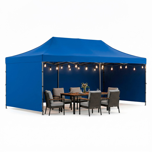 Namiot handlowy 3x6 m ogrodowy, pawilon na imprezy, catering niebieski