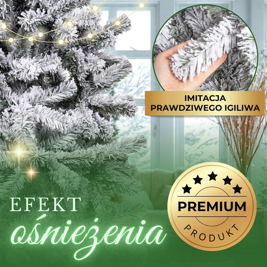 Choinka na pniu 160 cm sztuczna świerk śnieżony