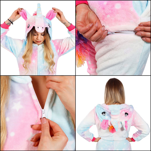 Piżama kigurumi jednorożec kombinezon jednoczęściowy damski rozmiar S