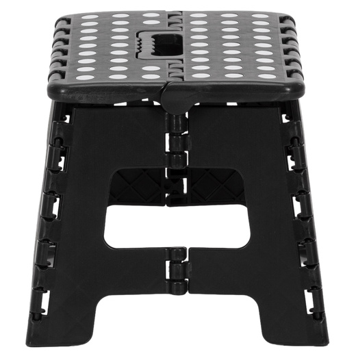 Stołek składany, schodek pomocniczy 150 kg podest antypoślizgowy, czarny
