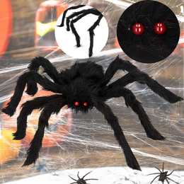 Pająk na Halloween dekoracja włochata tarantula ozdoba