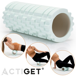 Wałek do masażu, średnio twardy, roller z wypustkami, miętowy
