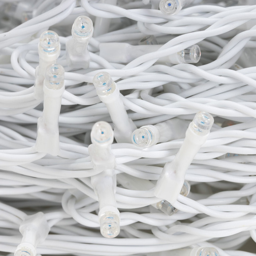 Kurtyna świetlna 300 led girlanda, lampki wewnętrzno-zewnętrzne 14,5 m sople niebieski z zimnym białym flash