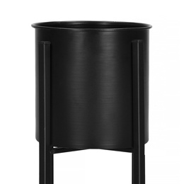 Stojący kwietnik 74 cm stojak z doniczką na kwiaty nowoczesny loft czarny