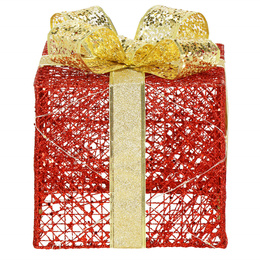 Dekoracja świąteczna LED prezenty oświetlenie zestaw 3 szt. biały ciepły