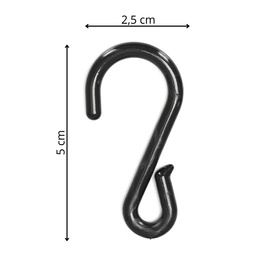 Haczyki do bombek, dekoracji zewnętrzych, świątecznych, zaczepy 60 szt. zawieszki, czarne