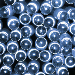 Lampki choinkowe 100 Led na baterie zimny biały z programatorem